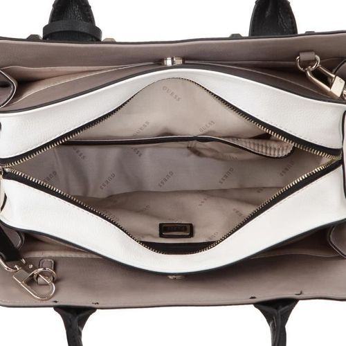 GUESS Sac a Main Tan Blanc/Taupe Femme - Photo n°3; ?>