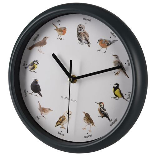 H&S Collection Horloge murale avec sons d'oiseaux 25 cm - Photo n°2; ?>