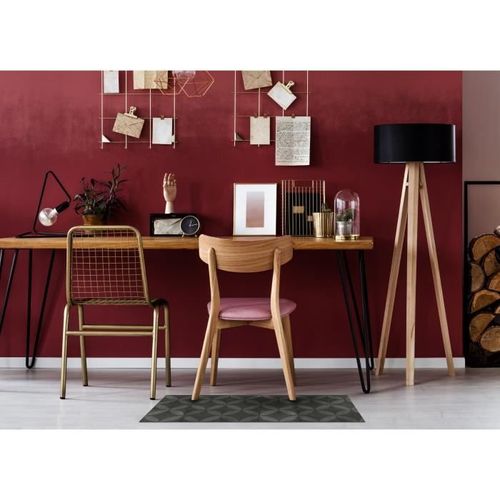 HELIO Tapis 100% vinyle - 50 x 112,5 cm - Epaisseur 2,4 mm - Gris anthracite et noir - Photo n°2; ?>