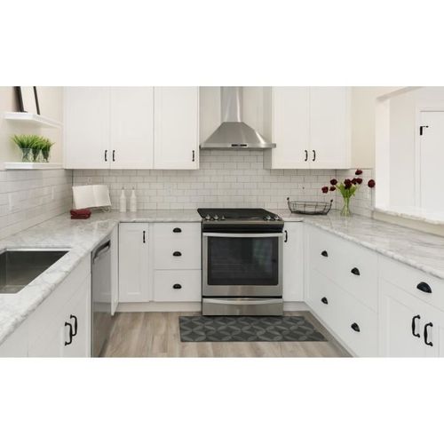 HELIO Tapis 100% vinyle - 50 x 112,5 cm - Epaisseur 2,4 mm - Gris anthracite et noir - Photo n°3; ?>