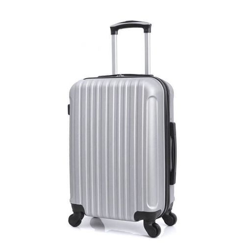 HERO - Valise Cabine Argenté 50x35x20 cm 4 Roues ABS - Photo n°2; ?>