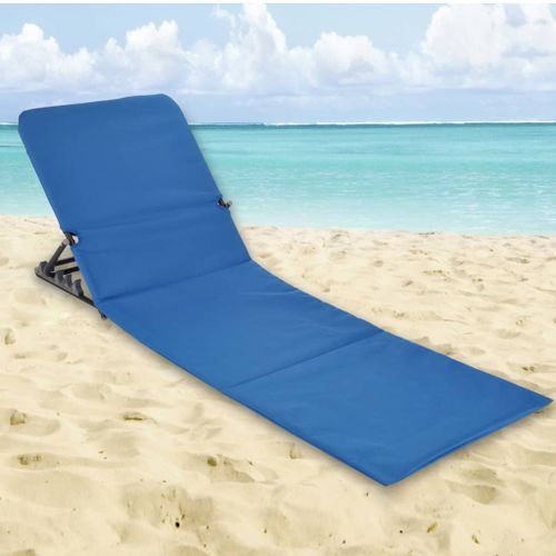 HI Chaise tapis de plage pliable PVC Bleu - Photo n°2; ?>