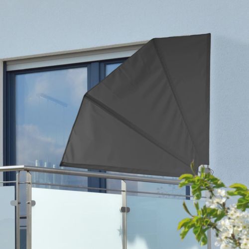 HI Écran de balcon 1,2 x 1,2 m Noir Polyester - Photo n°2; ?>
