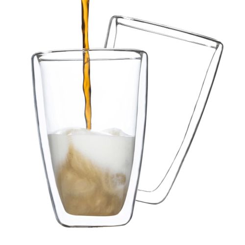 HI Ensemble de verres à latte macchiato 2 pcs 400 ml transparent - Photo n°2; ?>