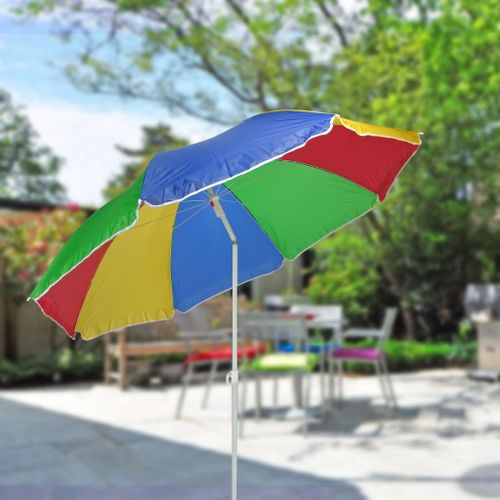 HI Parasol de plage 150 cm Multicolore - Photo n°2; ?>