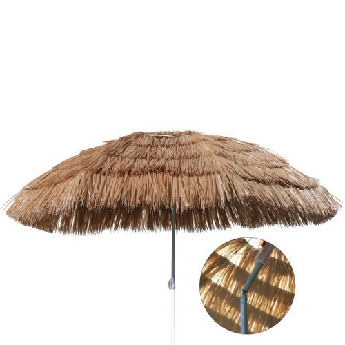 HI Parasol de plage Hawaï 160 cm Beige - Photo n°2; ?>