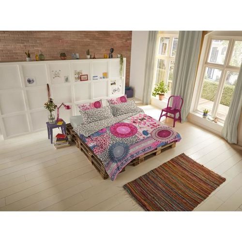 HIP Allison - Housse De Couette - Grande Taille - 240x200/220 Cm + 2 Taies D'oreiller 60x70 Cm - Multicolore 4 HIP Allison - Housse de Couette - Grande taille - 240x200/220 cm + 2 taies d'oreiller 60x70 cm - Multicolore - Photo n°2; ?>