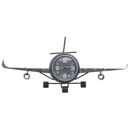 Horloge avion Gris 41x8x17 cm Métal - Photo n°3; ?>