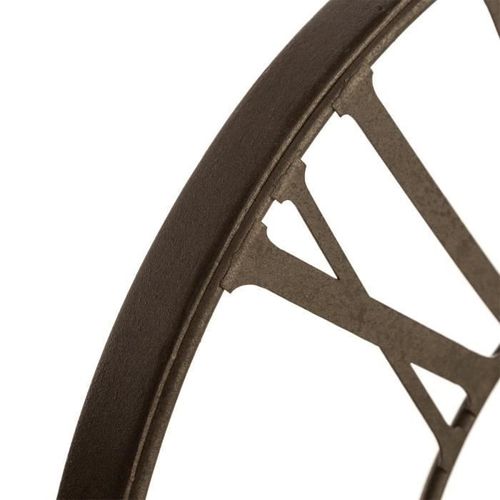 Horloge en métal vintage - Ø36,5 - Marron - Photo n°2; ?>