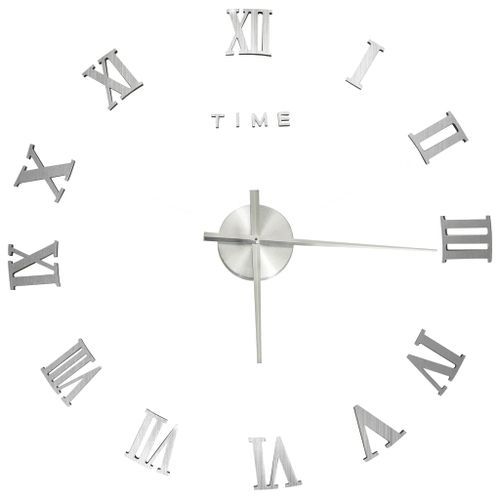 Horloge murale 3D Design moderne Argenté 100 cm XXL 4 - Photo n°2; ?>