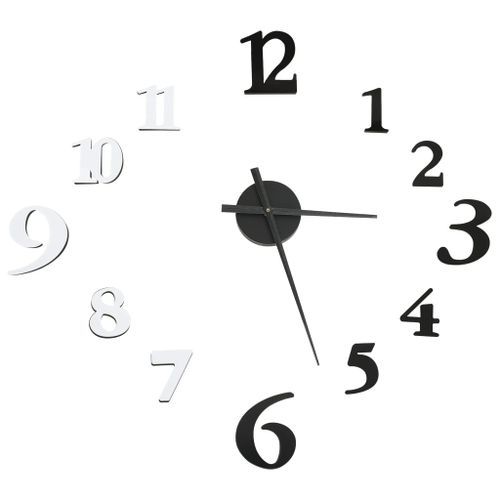 Horloge murale 3D Design moderne Noir et blanc 100 cm XXL - Photo n°2; ?>