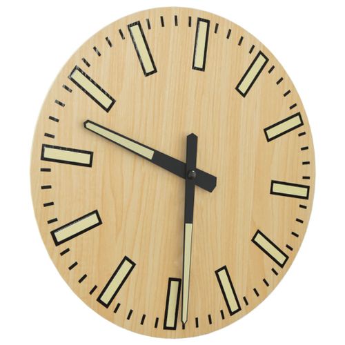 Horloge murale avec aiguilles lumineuses jaune Ø30 cm - Photo n°3; ?>