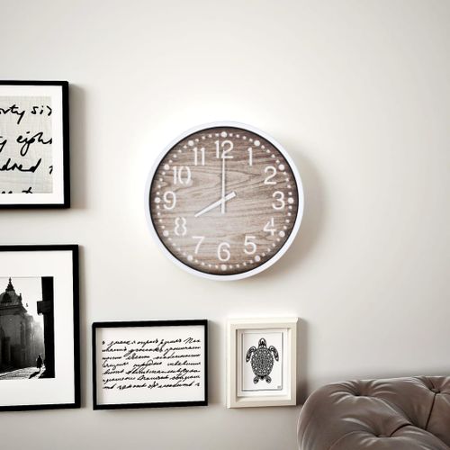 Horloge murale avec aspect de bois 30,5 cm - Photo n°2; ?>