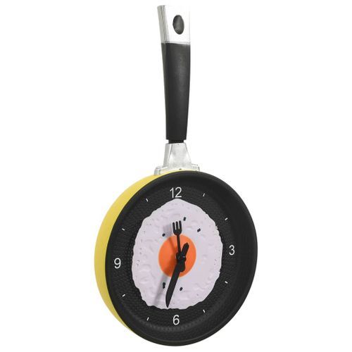 Horloge murale avec design de poêle à œuf frit 18,8 cm - Photo n°3; ?>