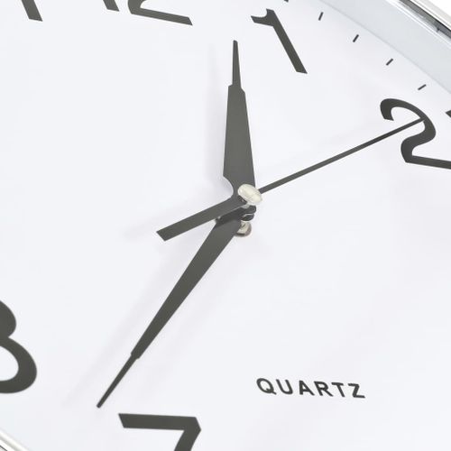 Horloge murale avec mouvement à quartz 36 cm Argenté - Photo n°3; ?>