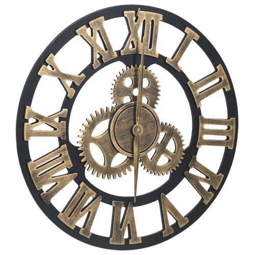 Horloge Murale Doré Et Noir 45 Cm MDF 12 Horloge murale Doré et noir 45 cm MDF - Photo n°2; ?>