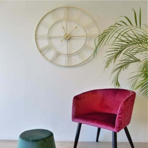 Horloge murale ISADORA Métal D80 X 4,5cm - Doré - Photo n°2; ?>