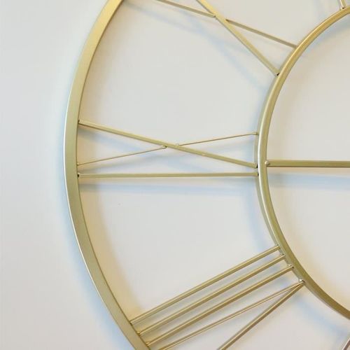 Horloge murale ISADORA Métal D80 X 4,5cm - Doré - Photo n°3; ?>