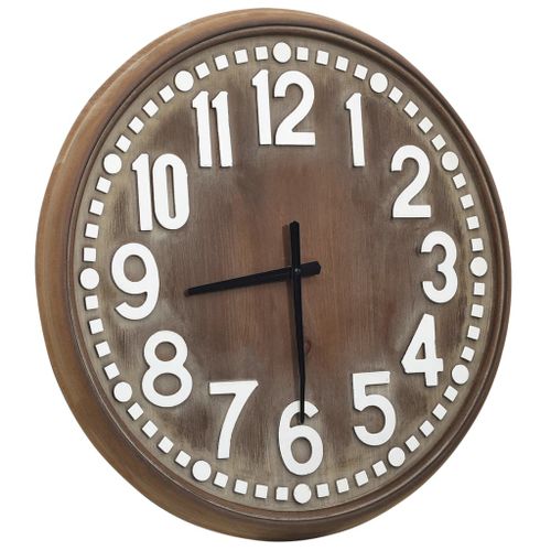 Horloge murale Marron 60 cm MDF - Photo n°2; ?>