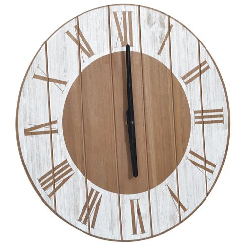 Horloge Murale Marron Et Blanc 39,5 Cm MDF 12 Horloge murale Marron et blanc 39,5 cm MDF - Photo n°2; ?>