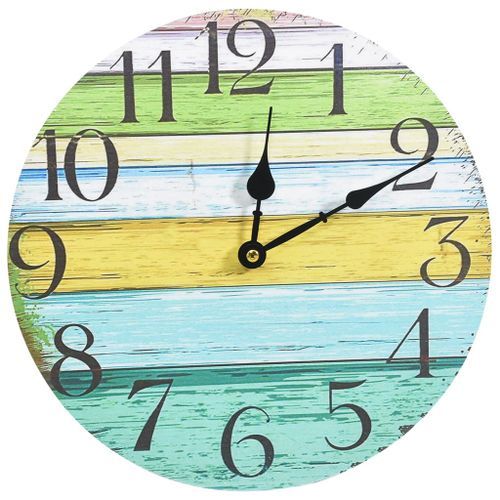 Horloge murale Multicolore 30 cm MDF 3 - Photo n°2; ?>
