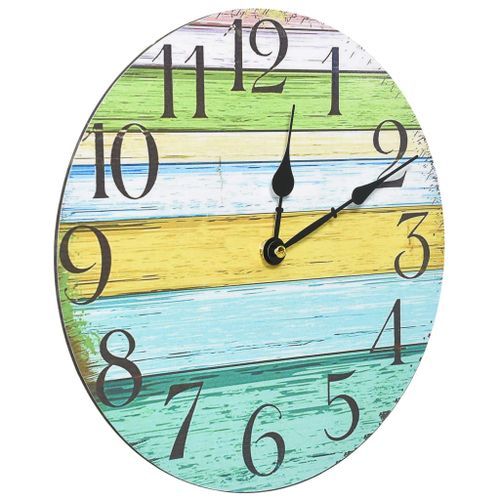 Horloge murale Multicolore 30 cm MDF 3 - Photo n°3; ?>