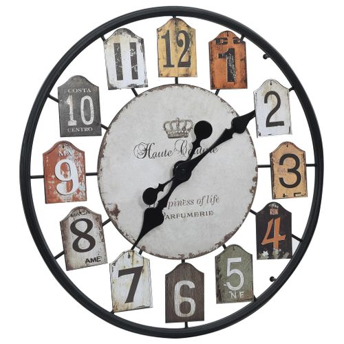 Horloge murale Multicolore 51 cm Fer - Photo n°2; ?>