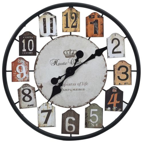 Horloge murale Multicolore 51 cm Fer - Photo n°3; ?>
