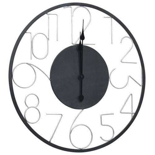 Horloge murale Noir 60 cm Métal 2 - Photo n°2; ?>