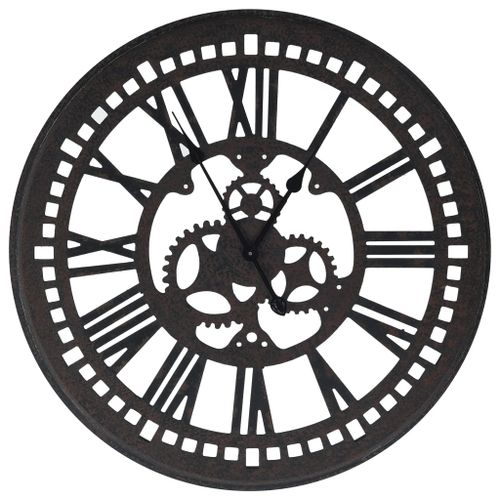 Horloge murale Noir 70 cm MDF - Photo n°2; ?>
