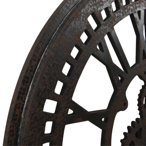 Horloge murale Noir 70 cm MDF - Photo n°3; ?>