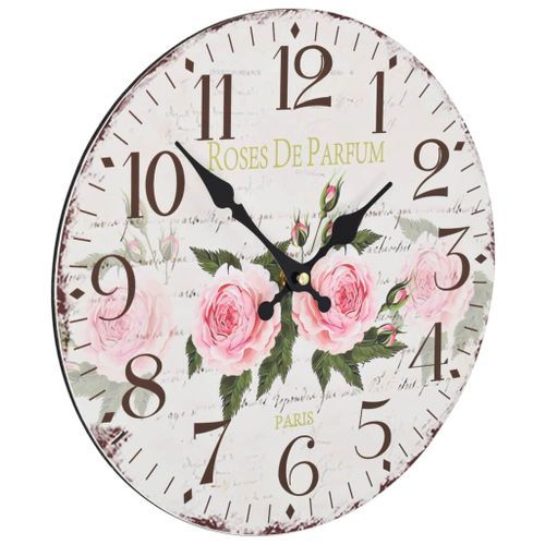 Horloge murale vintage Fleur 30 cm - Photo n°3; ?>