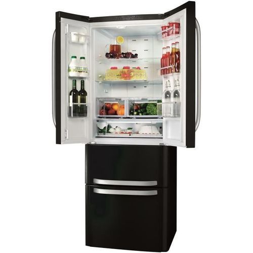 HOTPOINT E4DAABC - Réfrigérateur multi-portes - 402L (292+110) - Froid ventilé No frost - A+ - L 70cm x H 195cm - Noir - Photo n°2; ?>