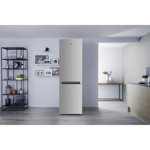 HOTPOINT H8A1ES - Réfrigérateur congélateur bas - 338L (227+111) - Froid brassé - A+ - L 60cm x H 189cm - Silver - Photo n°3; ?>