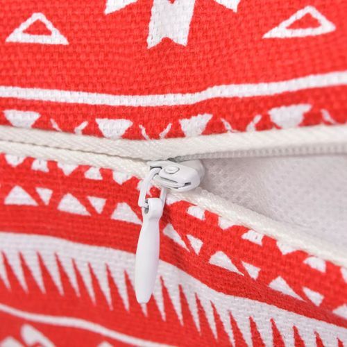 Housse d'oreiller 4 pcs Toile Aztèque imprimé rouge 50 x 50 cm - Photo n°2; ?>