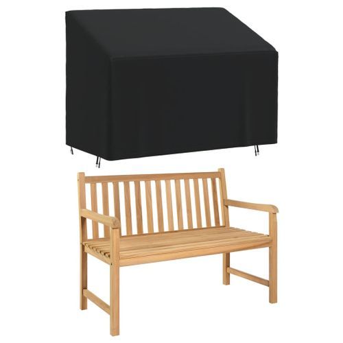 Housse de banc 2 places noir 134x70x65/94 cm oxford 420D - Photo n°2; ?>