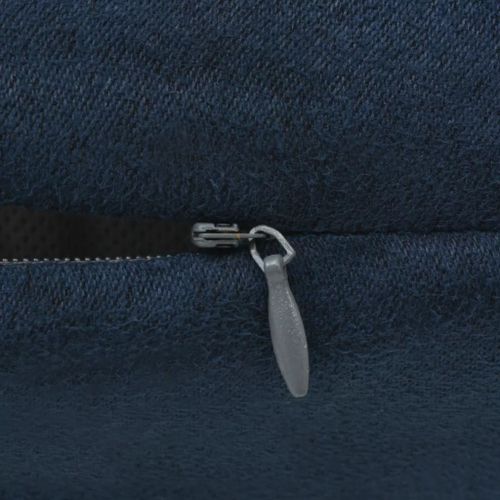 Housse de coussin 4 pcs 40x40cm Polyester Faux Daim Bleu marin - Photo n°2; ?>