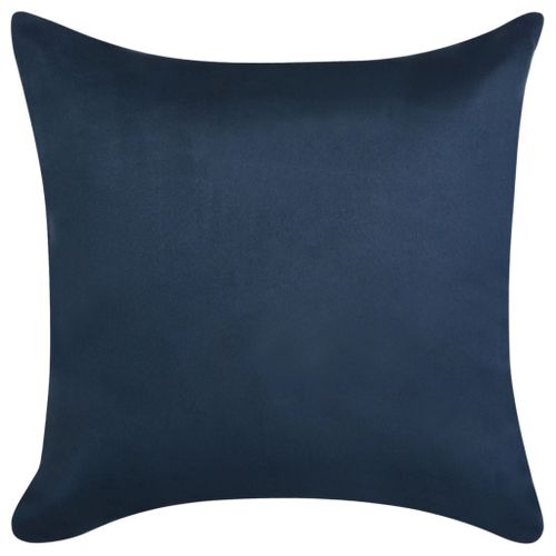 Housse de coussin 4 pcs 40x40cm Polyester Faux Daim Bleu marin - Photo n°3; ?>