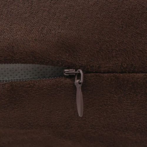Housse de coussin 4 pcs 80 x 80 cm Polyester Faux Daim Marron - Photo n°2; ?>