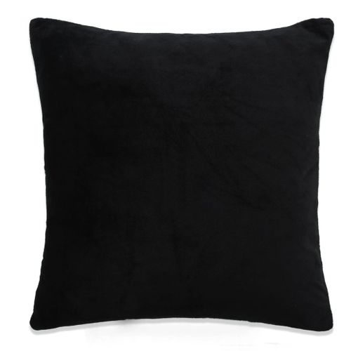 Housse de coussin 4 pcs Velours 50 x 50 cm Noir - Photo n°3; ?>