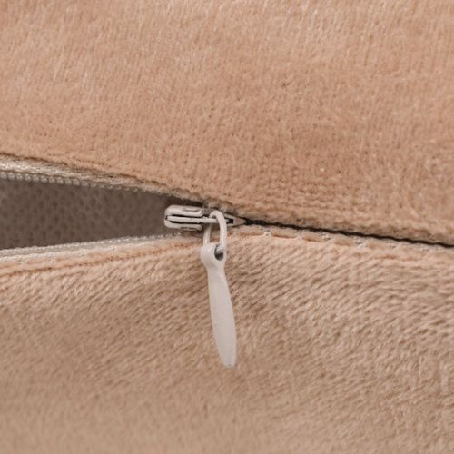 Housse de coussin 4 pcs Velours 80 x 80 cm Beige - Photo n°2; ?>