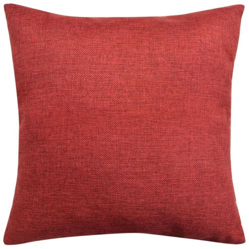 Housses De Coussin 4 Pcs Aspect De Lin Bordeaux 40x40 Cm 9 Housses de coussin 4 pcs Aspect de lin Bordeaux 40x40 cm - Photo n°3; ?>