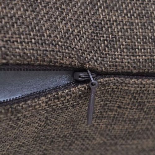 Housses de coussin 4 pcs Aspect de lin Marron 40x40 cm - Photo n°2; ?>