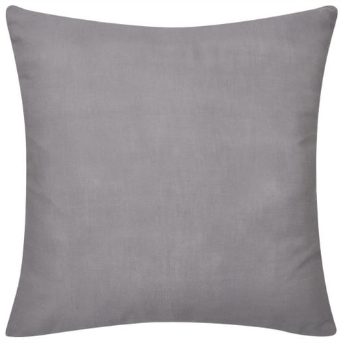 Housses de coussin 4 pcs Coton Gris 50x50 cm - Photo n°3; ?>