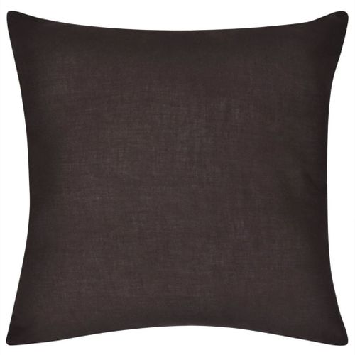 Housses De Coussin 4 Pcs Coton Marron 80x80 Cm 9 Housses de coussin 4 pcs Coton Marron 80x80 cm - Photo n°3; ?>