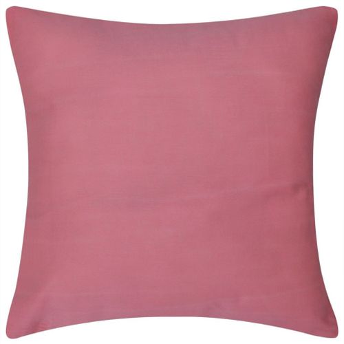 Housses de coussin 4 pcs Coton Rose 80x80 cm - Photo n°3; ?>