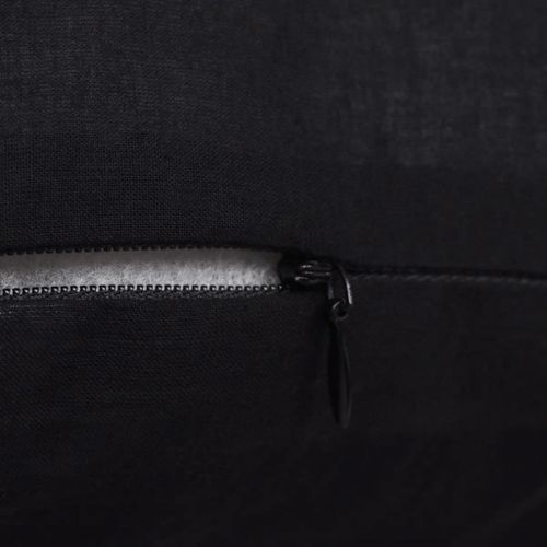 Housses de coussin Coton 4 pcs Noir 40x40 cm - Photo n°2; ?>