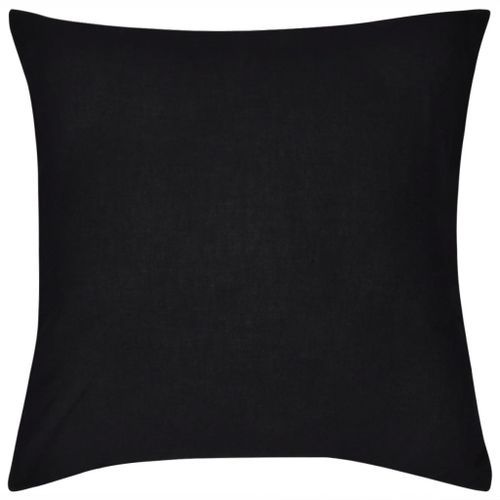Housses de coussin Coton 4 pcs Noir 40x40 cm - Photo n°3; ?>