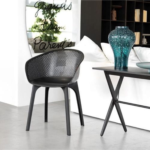 IDEA Lot De 2 Chaises De Jardin Nora Noir 6 IDEA lot de 2 Chaises de jardin Nora Noir - Photo n°2; ?>