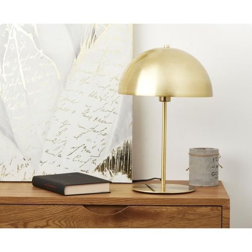 INTERNATIONAL DESIGN Lampe champignon en métal - 25x25x33 cm - Doré - Photo n°2; ?>